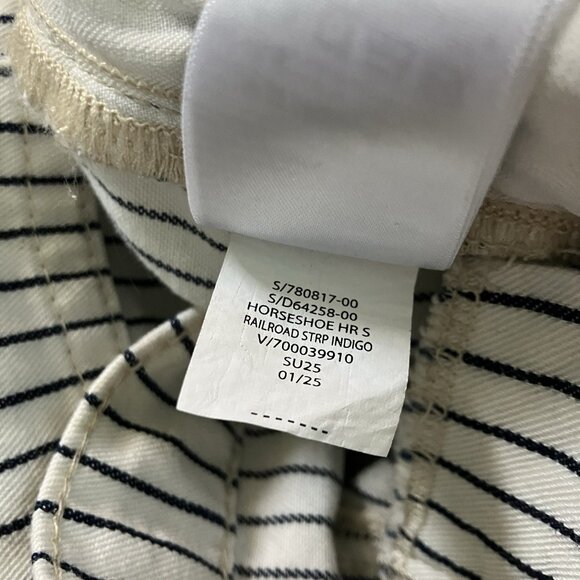 NWT Gap Horseshoe High Rise Jeans Womens 12 Indigo Stripe Barrell Leg - Picture 9 of 14